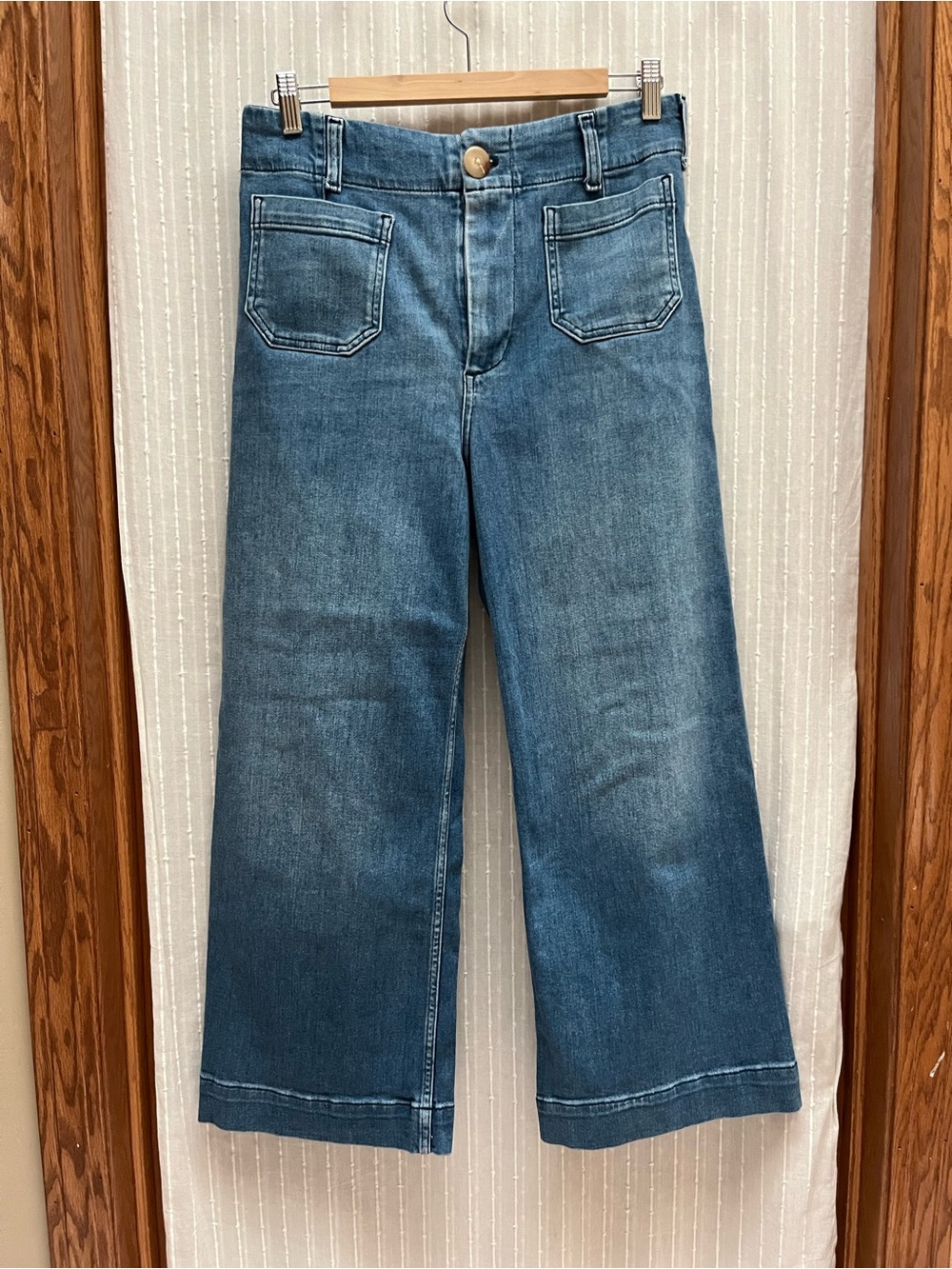 Maeve by Anthropologie The Colette Crop Wide Leg Jeans 28 EUC - Picture 5 of 11